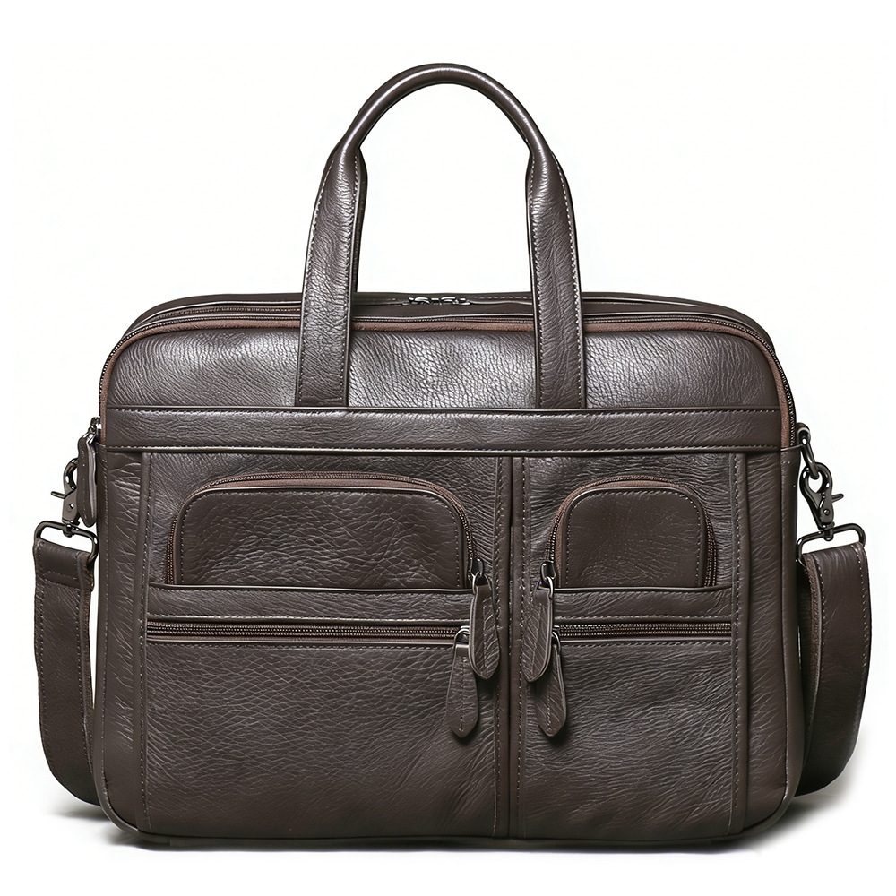 Leather Work Bag Mens - Men's Genuine Leather Briefcase, Business Handbag