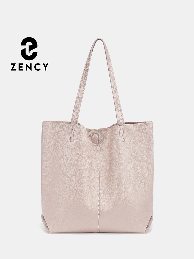 Leather Work Handbags For Women - Zency Women's Large Capacity Handbag Natural