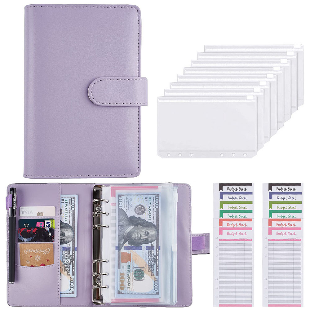 Leather Work Diary - 2024 A6 PU Leather Budget Binder