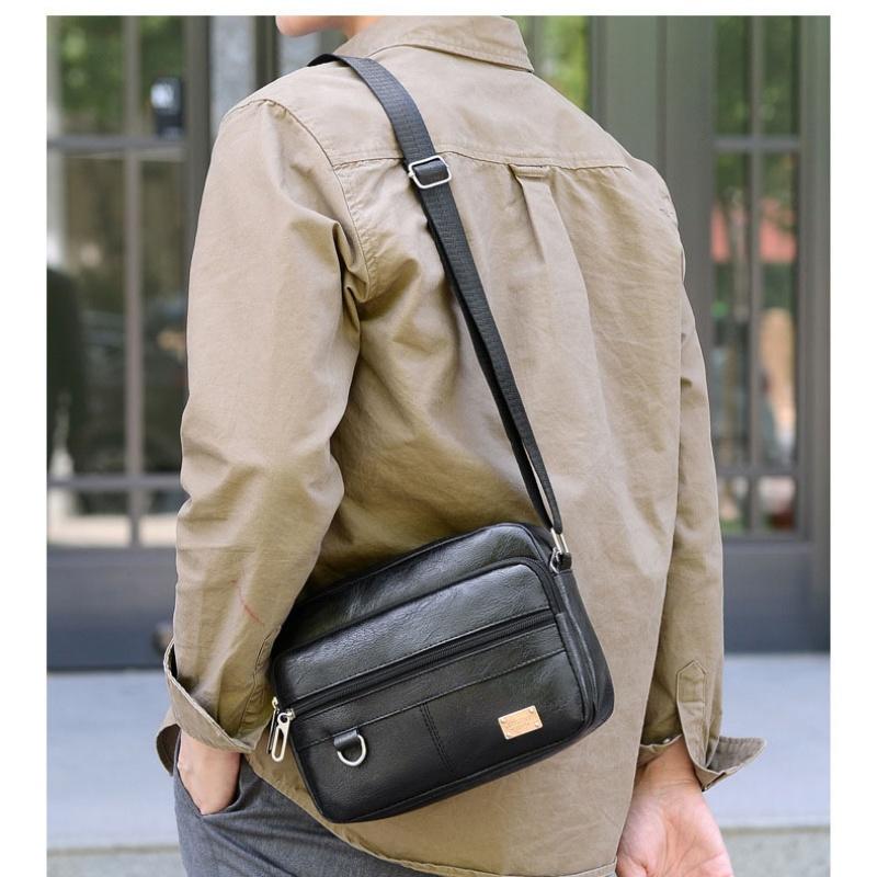 Leather Men's Sling Bag Messen - огляд і ціна Leather Work Bag Mens