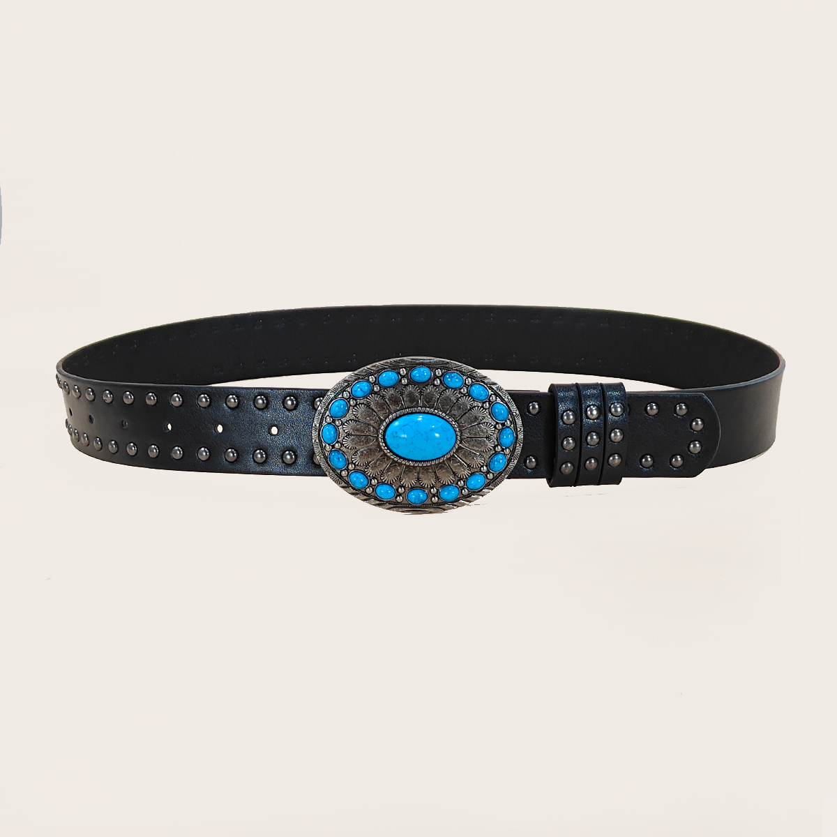 Men and women's casual Punk Ri - огляд і ціна Leather Works Belt
