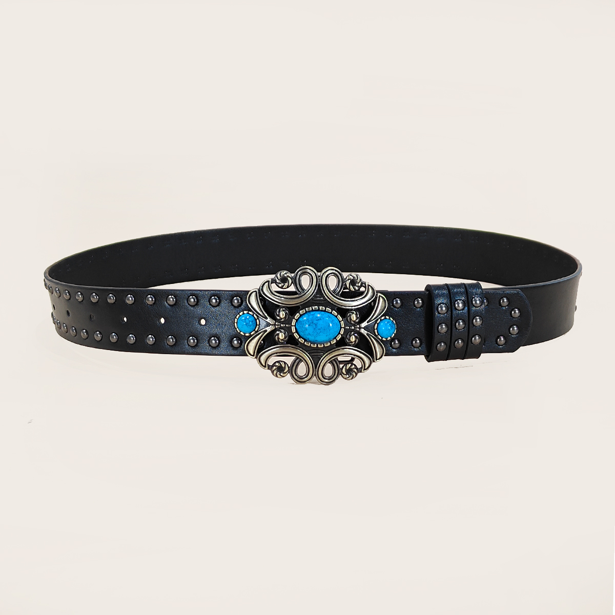 Men and women's casual Punk Ri - огляд і ціна Leather Works Belt