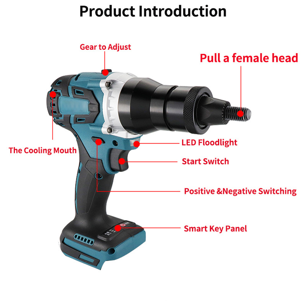 Electric Riveting Gun Brushles - огляд і ціна Rivet Setter Tool