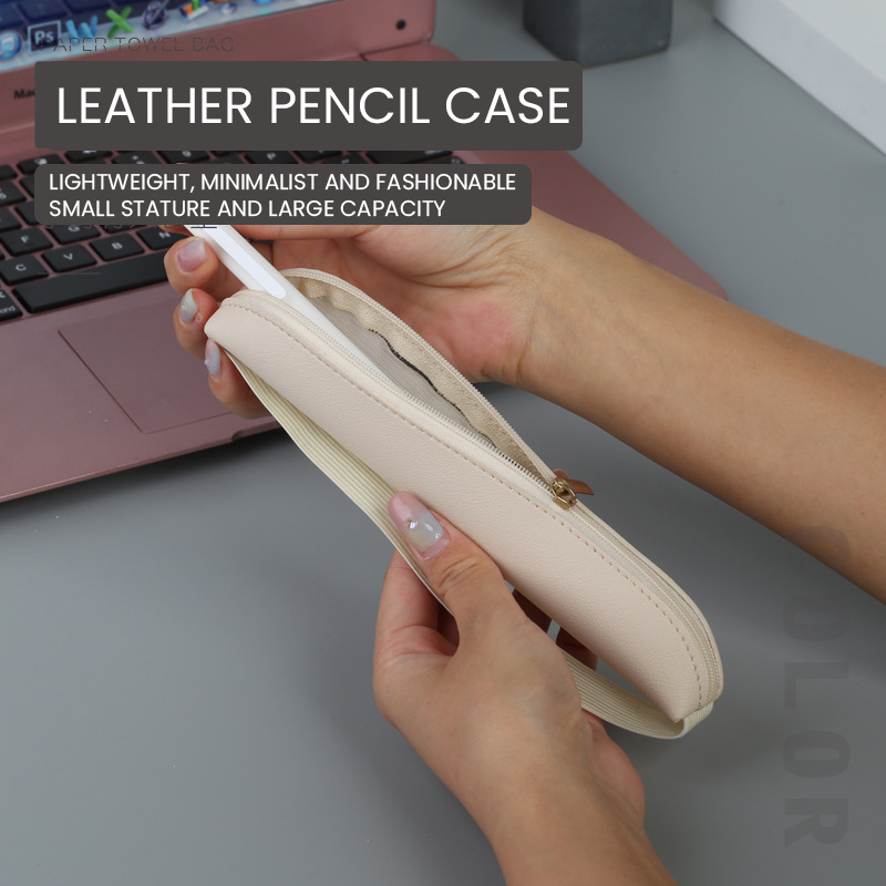 Pu Leather Pen Holder Zippered - огляд і ціна Leather Work Diary
