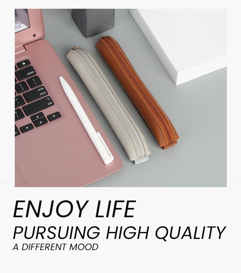 Pu Leather Pen Holder Zippered - огляд і ціна Leather Work Diary