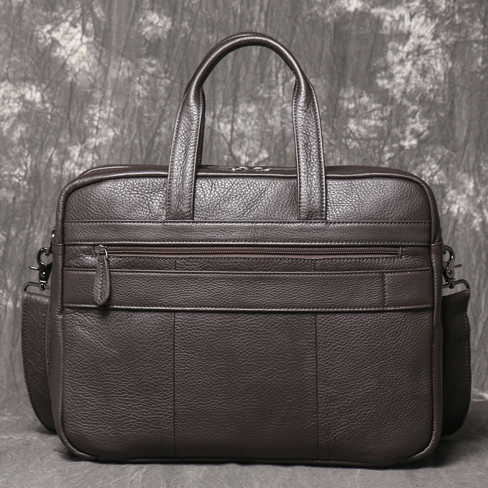 Men's Genuine Leather Briefcas - огляд і ціна Leather Work Bag Mens