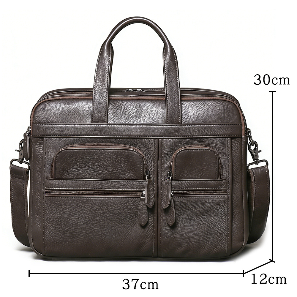 Men's Genuine Leather Briefcas - огляд і ціна Leather Work Bag Mens