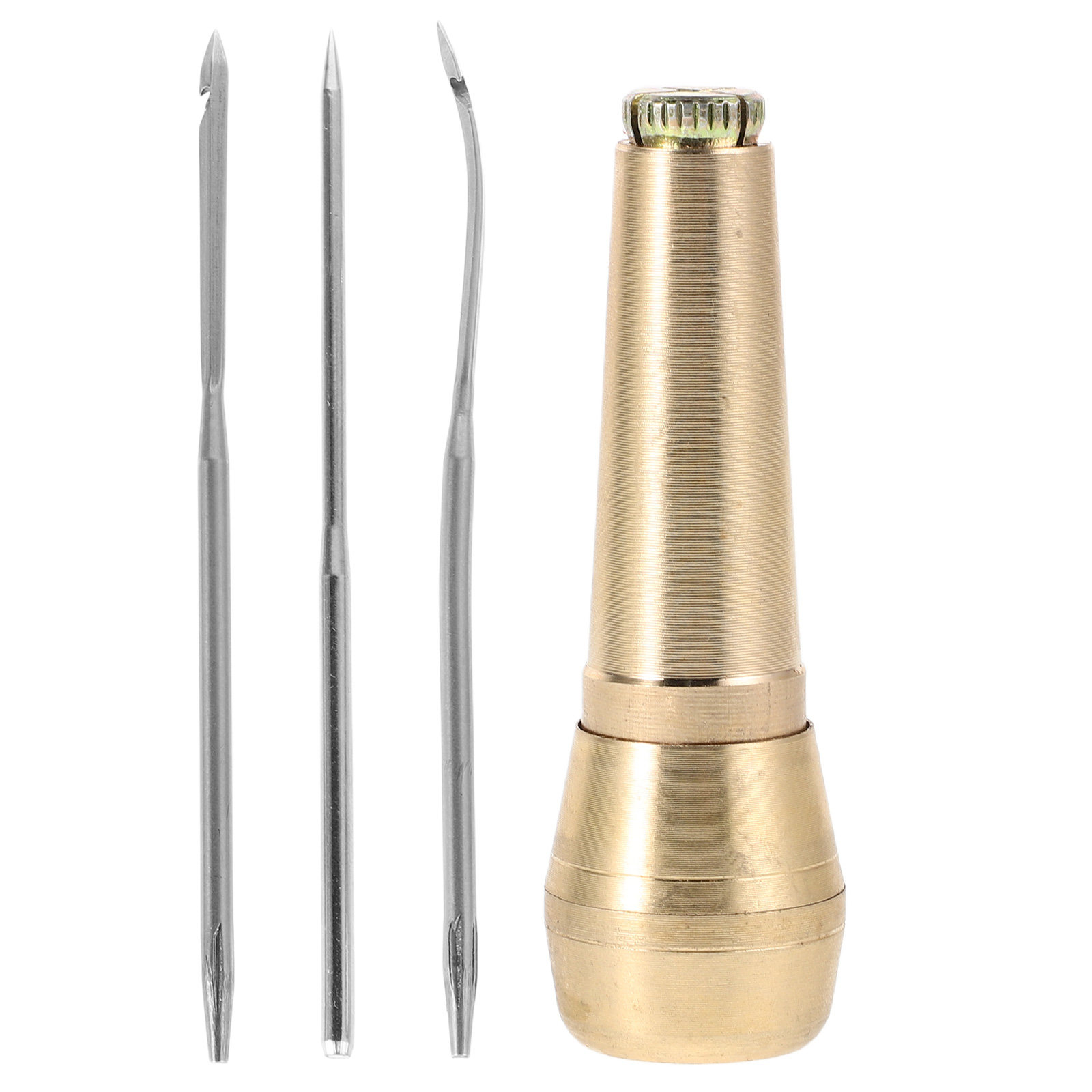 1Set Sturdy Brass Handle Hooke - огляд і ціна Leatherwork Hand Sewing Needles