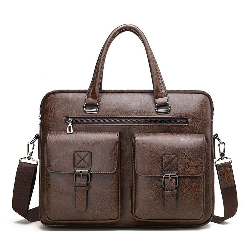 Luxury Brand Man Business Brie - огляд і ціна Leather Work Bag Mens