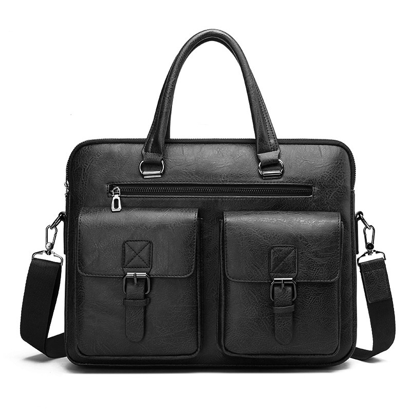 Luxury Brand Man Business Brie - огляд і ціна Leather Work Bag Mens