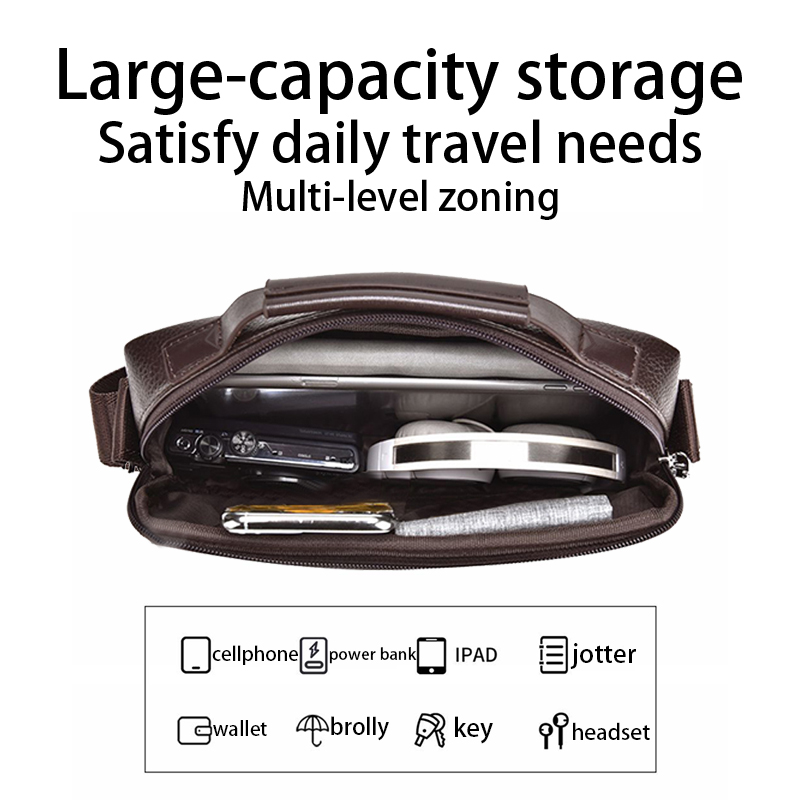 Durable Wear-resistant Two-ton - огляд і ціна Leather Work Bag Mens