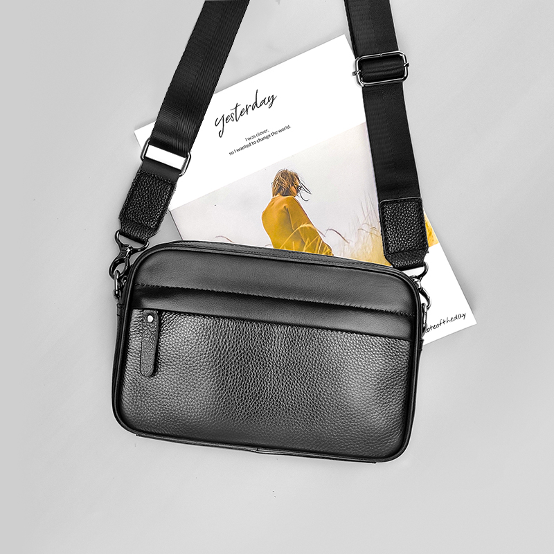 Men's Genuine Leather Shoulder - огляд і ціна Leather Work Bag Mens