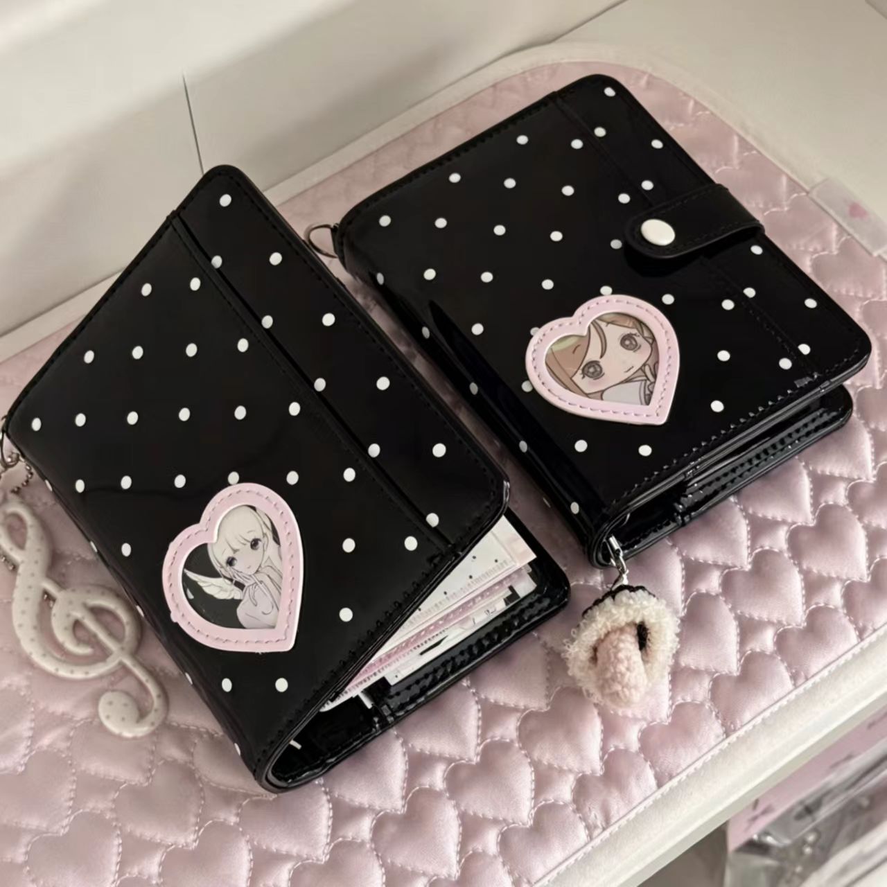 Korean Style Polka Dot Heart M - огляд і ціна Leather Work Diary