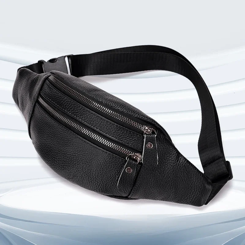 Genuine Leather Men’s Waist Ba - огляд і ціна Leather Work Bag Mens