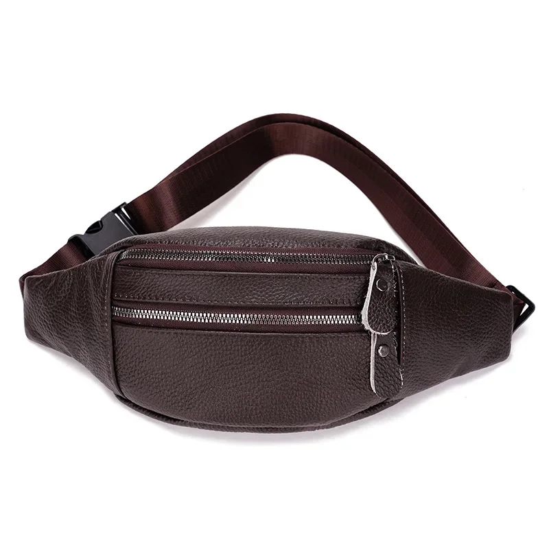 Genuine Leather Men’s Waist Ba - огляд і ціна Leather Work Bag Mens