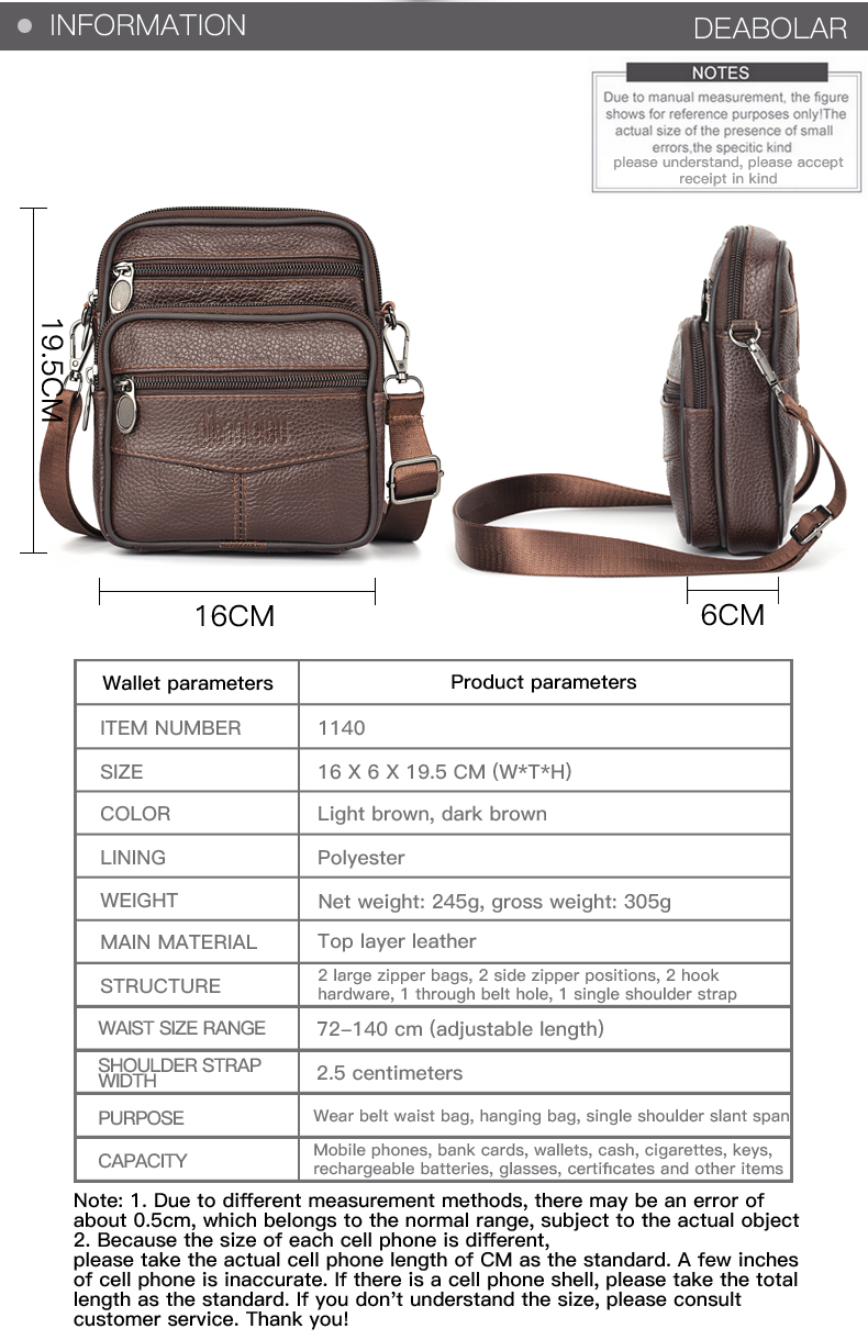 Men's New Genuine Leather Cros - огляд і ціна Leather Work Bag Mens
