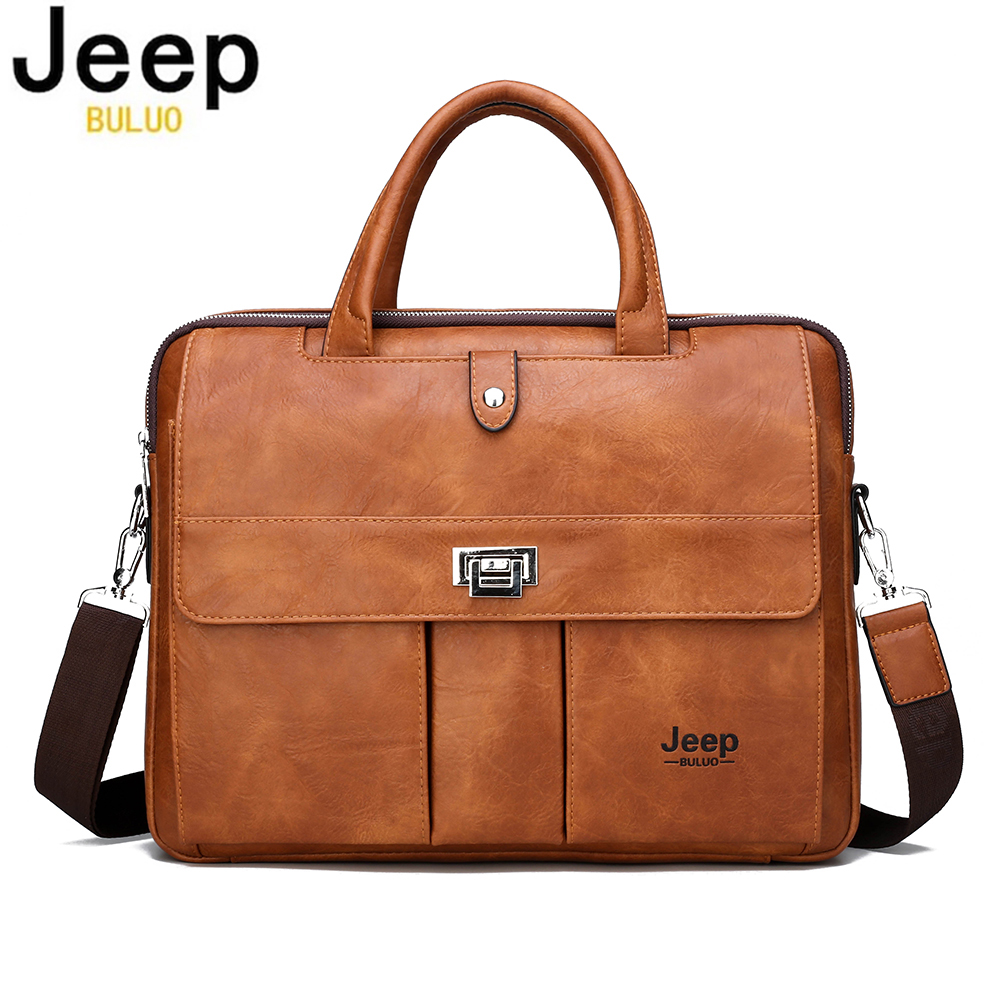 Jeep Buluo Men's Leather Brief - огляд і ціна Leather Work Bag Mens