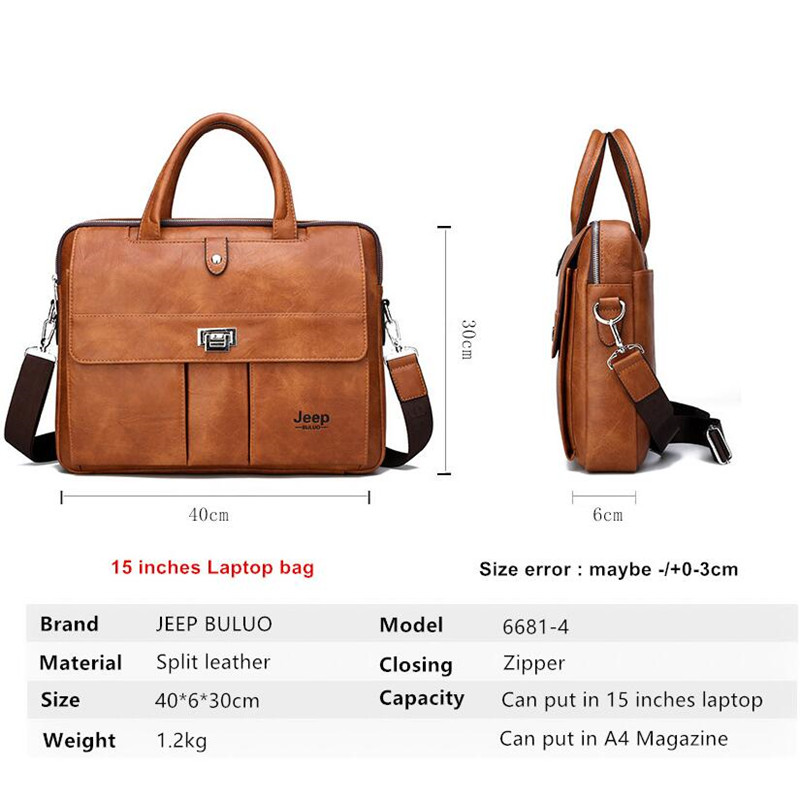 Jeep Buluo Men's Leather Brief - огляд і ціна Leather Work Bag Mens