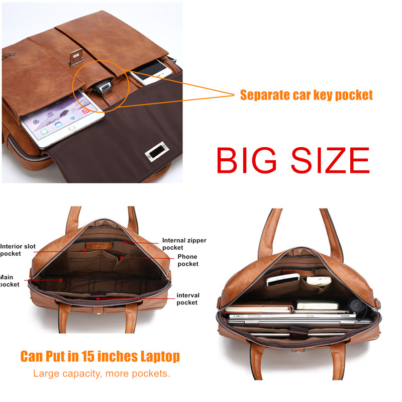 Jeep Buluo Men's Leather Brief - огляд і ціна Leather Work Bag Mens