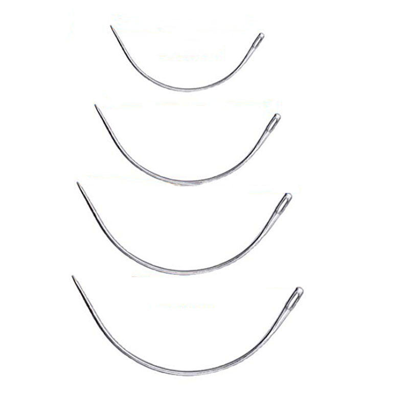 4Pcs Large Eye Curved Needles  - огляд і ціна Leatherwork Hand Sewing Needles
