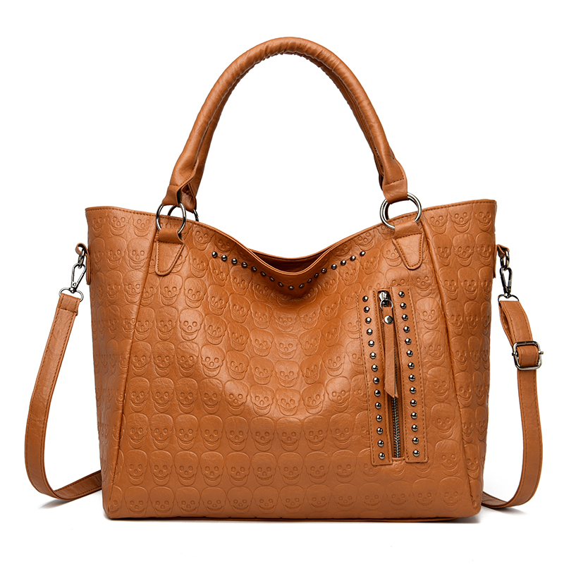 Punk Skull Crossbody Bag PU Le - огляд і ціна Leather Work Handbags For Women